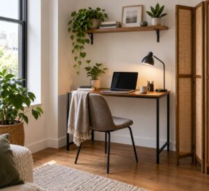 how to make a home office in a small apartment