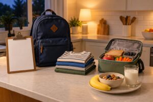 how to get kids on a school morning routine