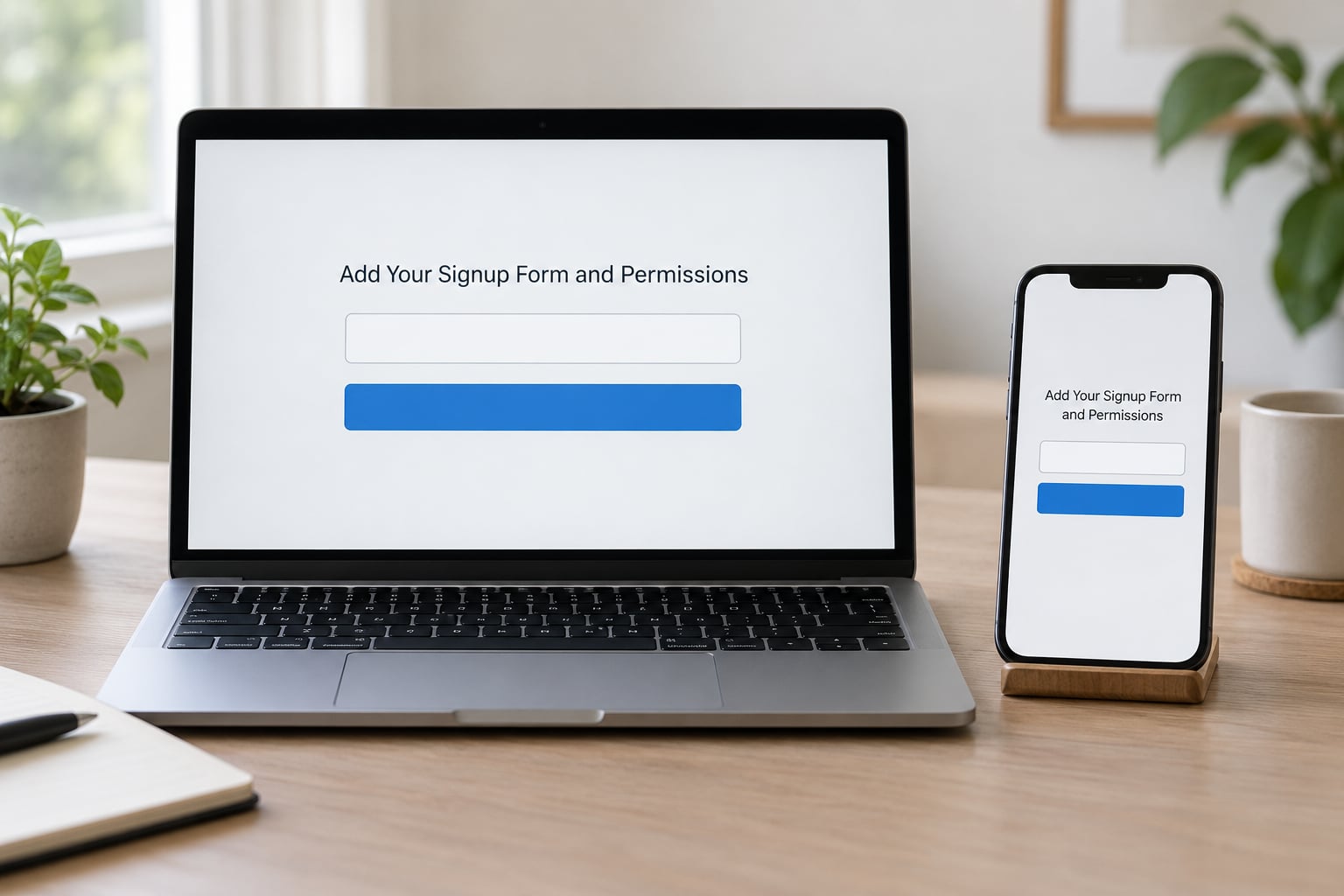Add Your Signup Form and Permissions