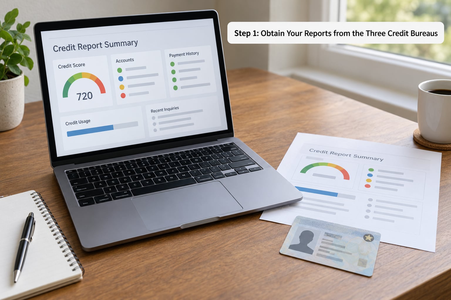 Step 1: Obtain Your Reports from the Three Credit Bureaus