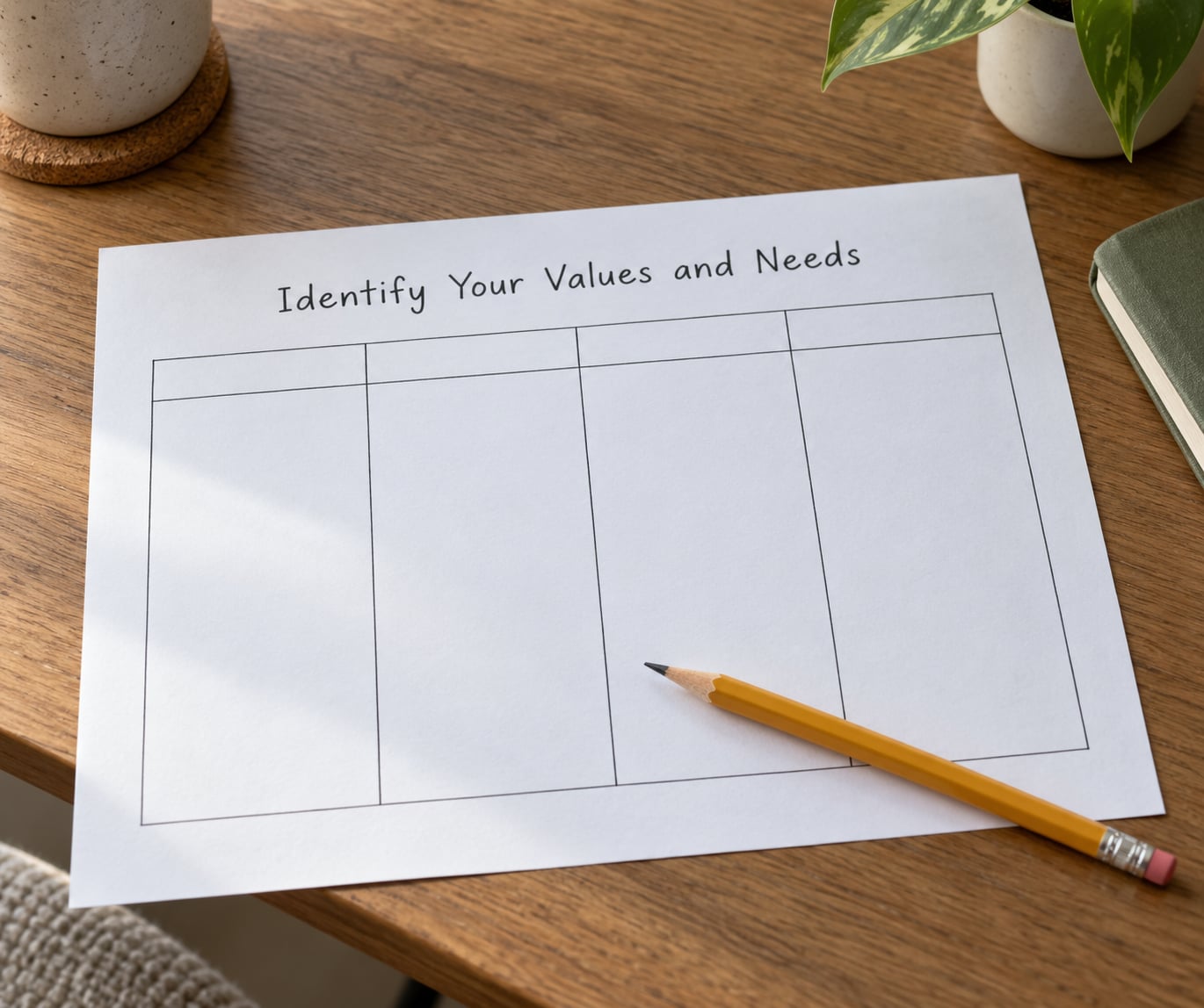 Identify Your Values and Needs