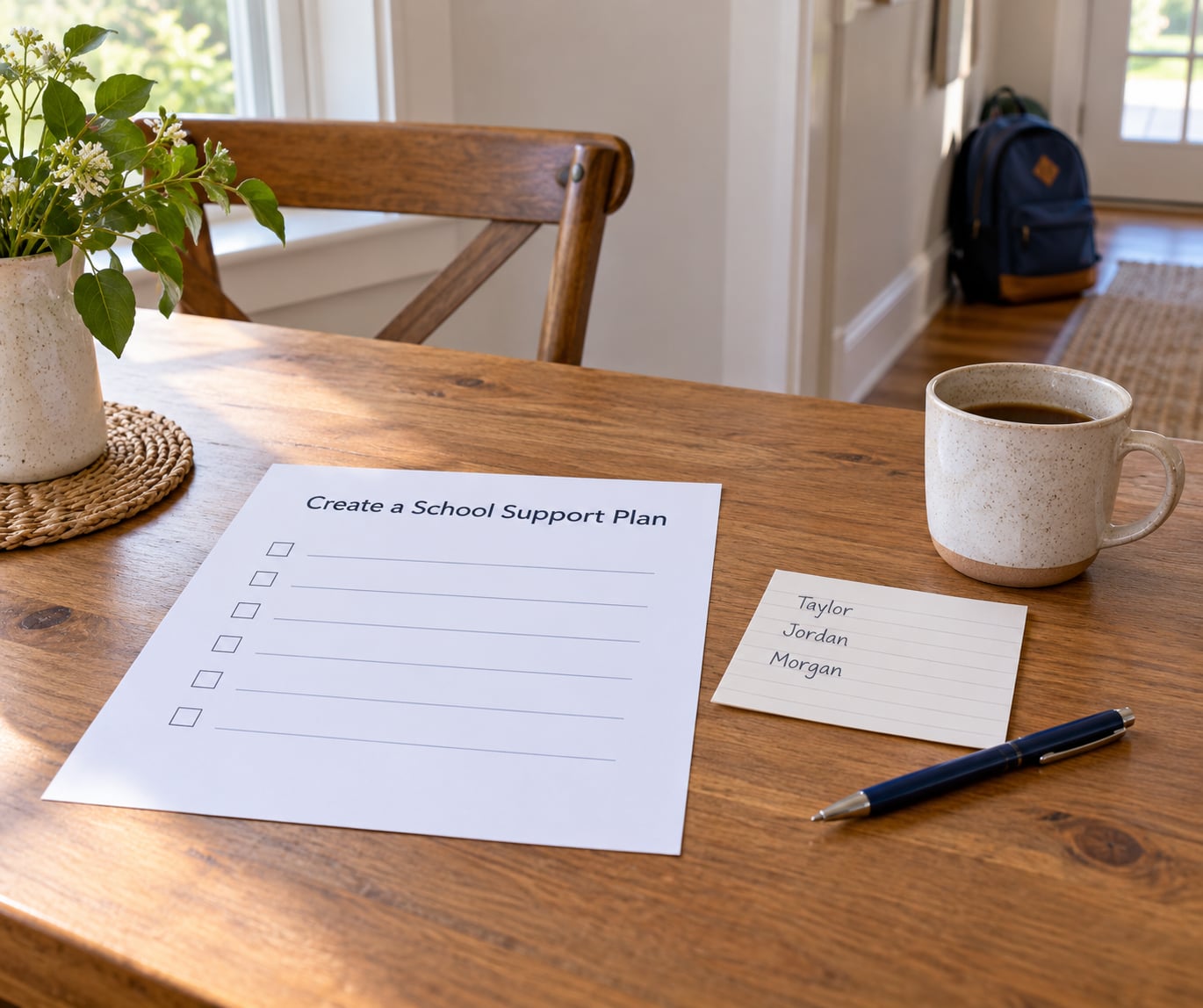 Create a School Support Plan