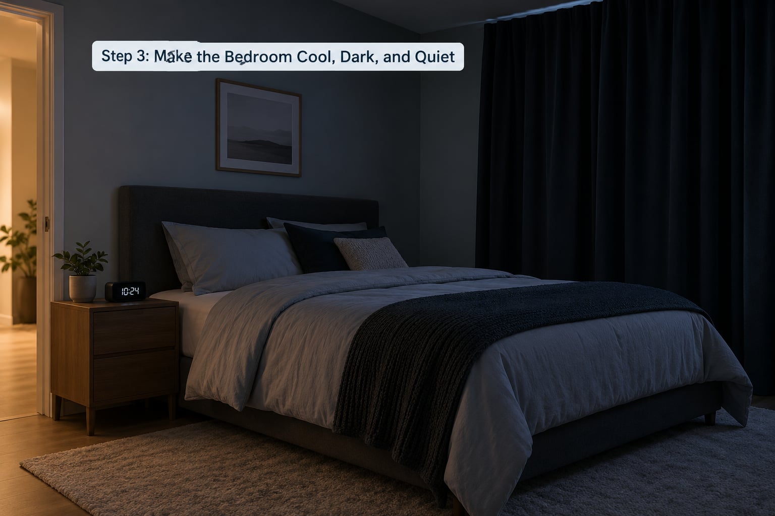 Step 3: Make the Bedroom Cool, Dark, and Quiet