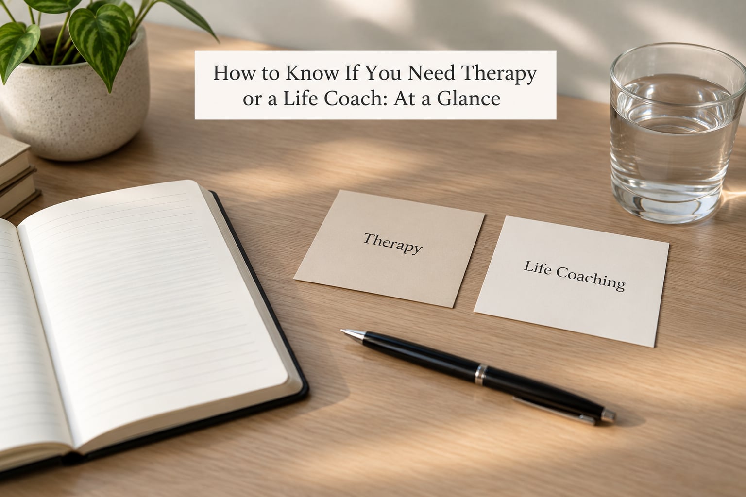 How to Know If You Need Therapy or a Life Coach: At a Glance
