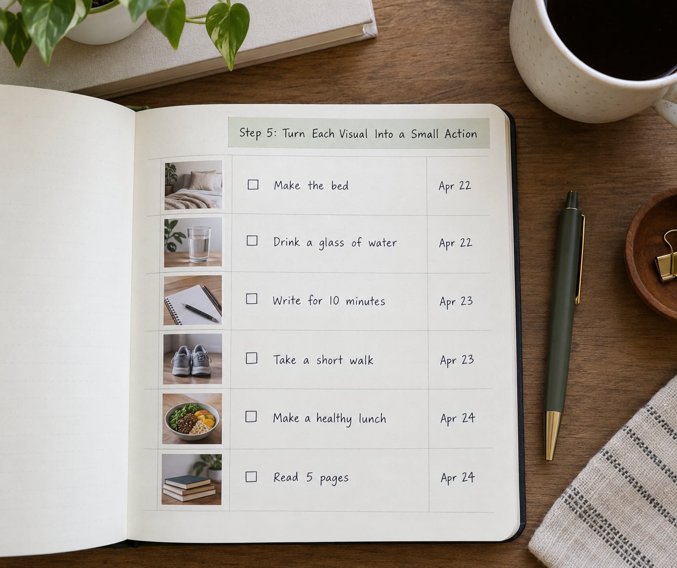 Step 5: Turn Each Visual Into a Small Action