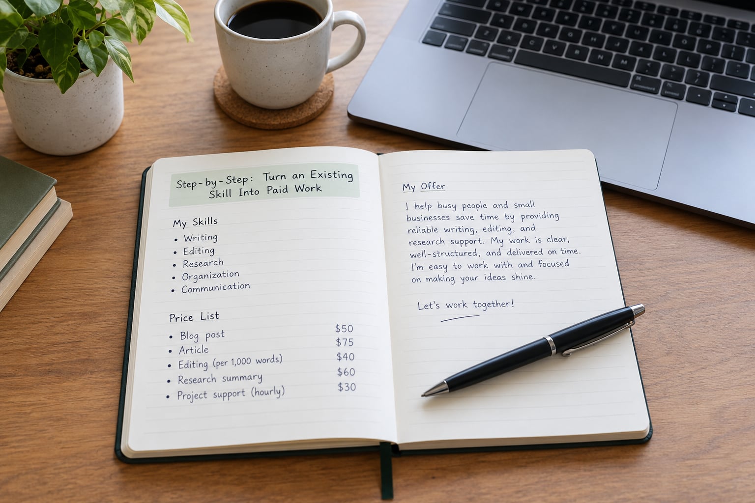 Step-by-Step: Turn an Existing Skill Into Paid Work