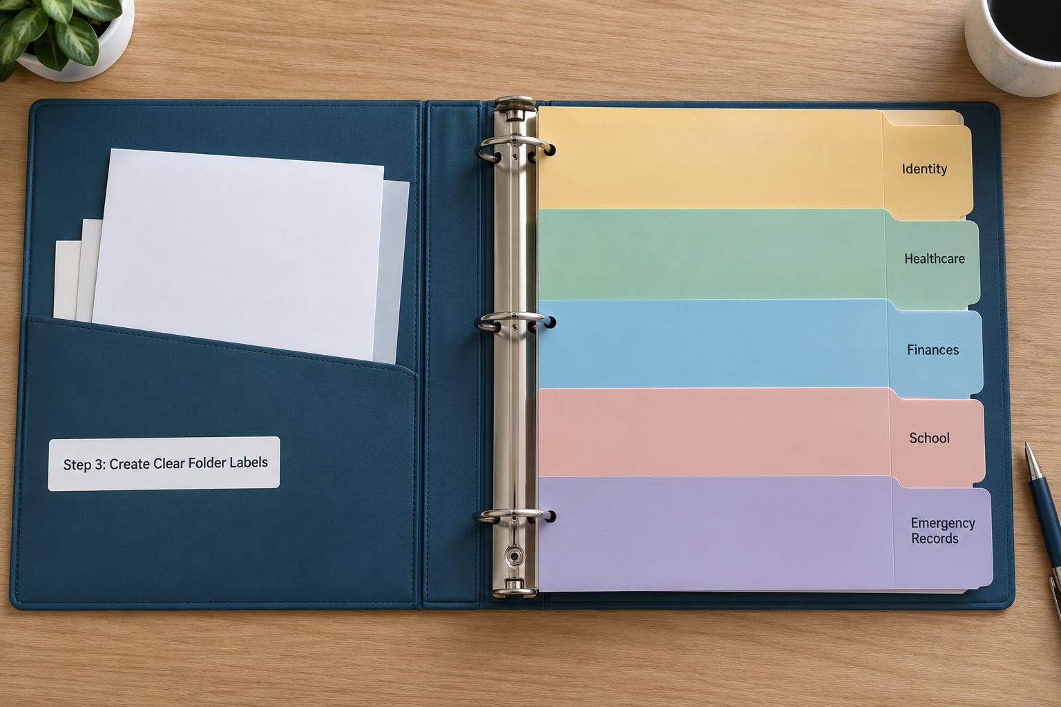 Step 3: Create Clear Folder Labels