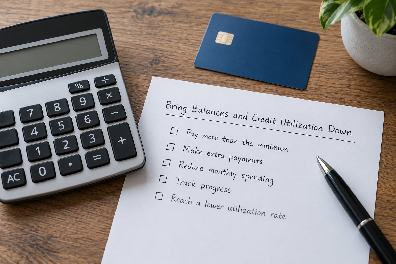 Bring Balances and Credit Utilization Down
