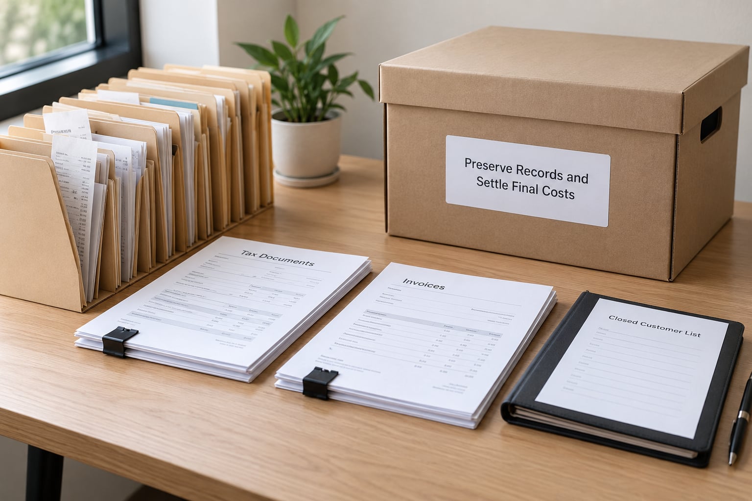 Preserve Records and Settle Final Costs