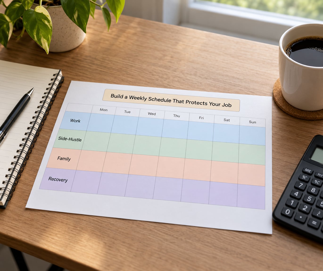 Build a Weekly Schedule That Protects Your Job