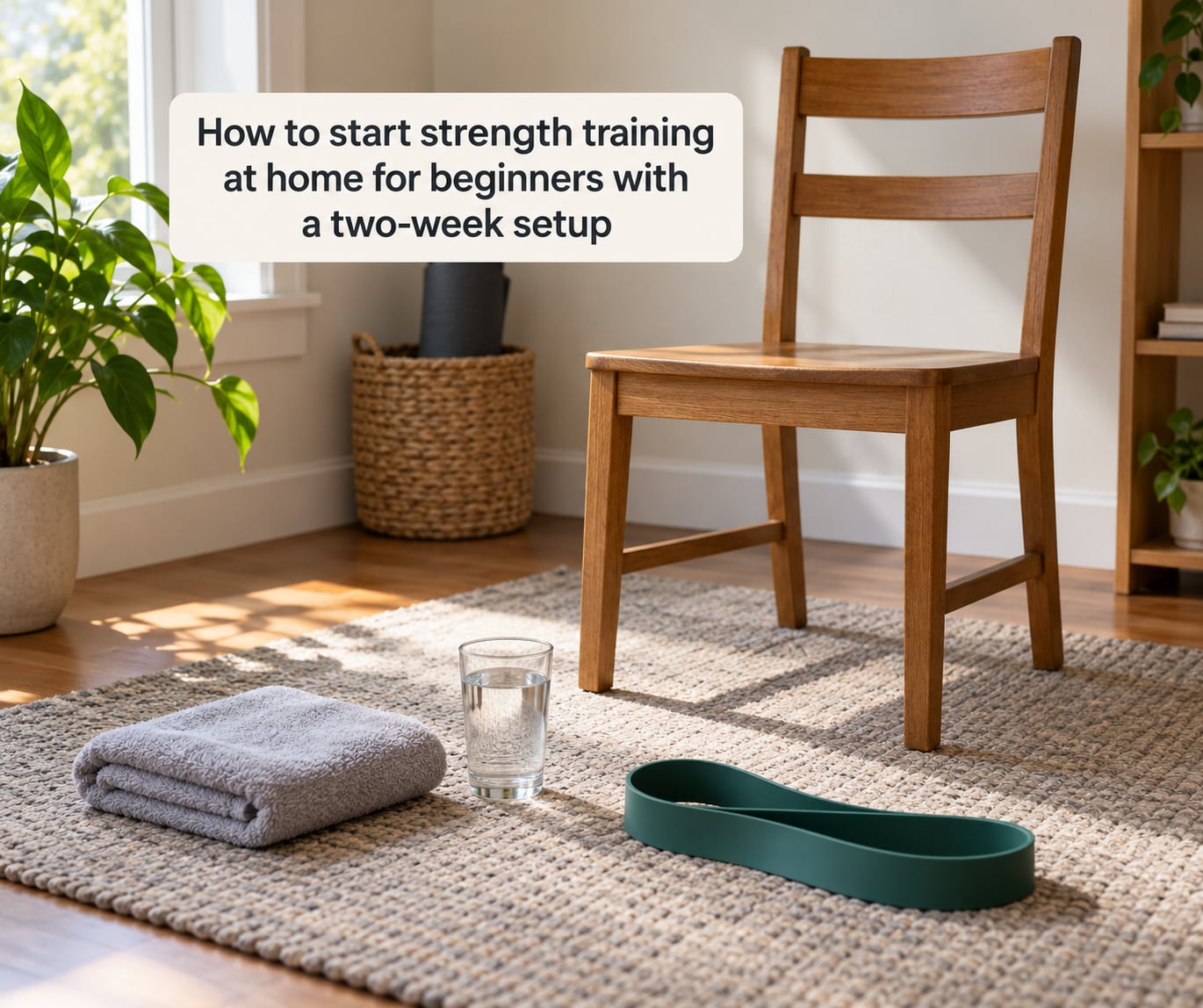 How to start strength training at home for beginners with a two-week setup