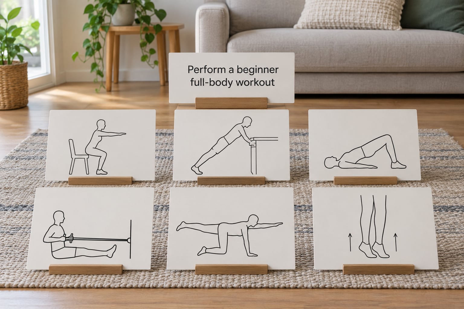 Perform a beginner full-body workout