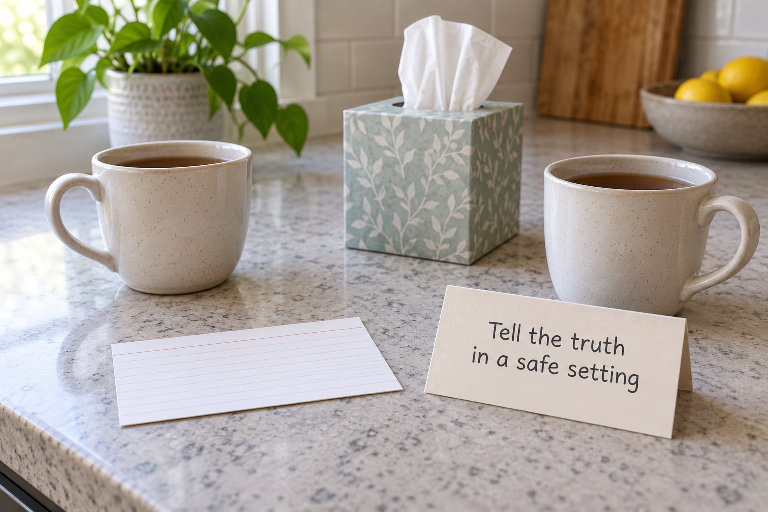Tell the truth in a safe setting