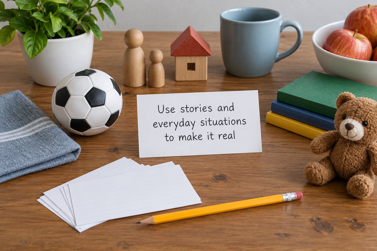 Use stories and everyday situations to make it real