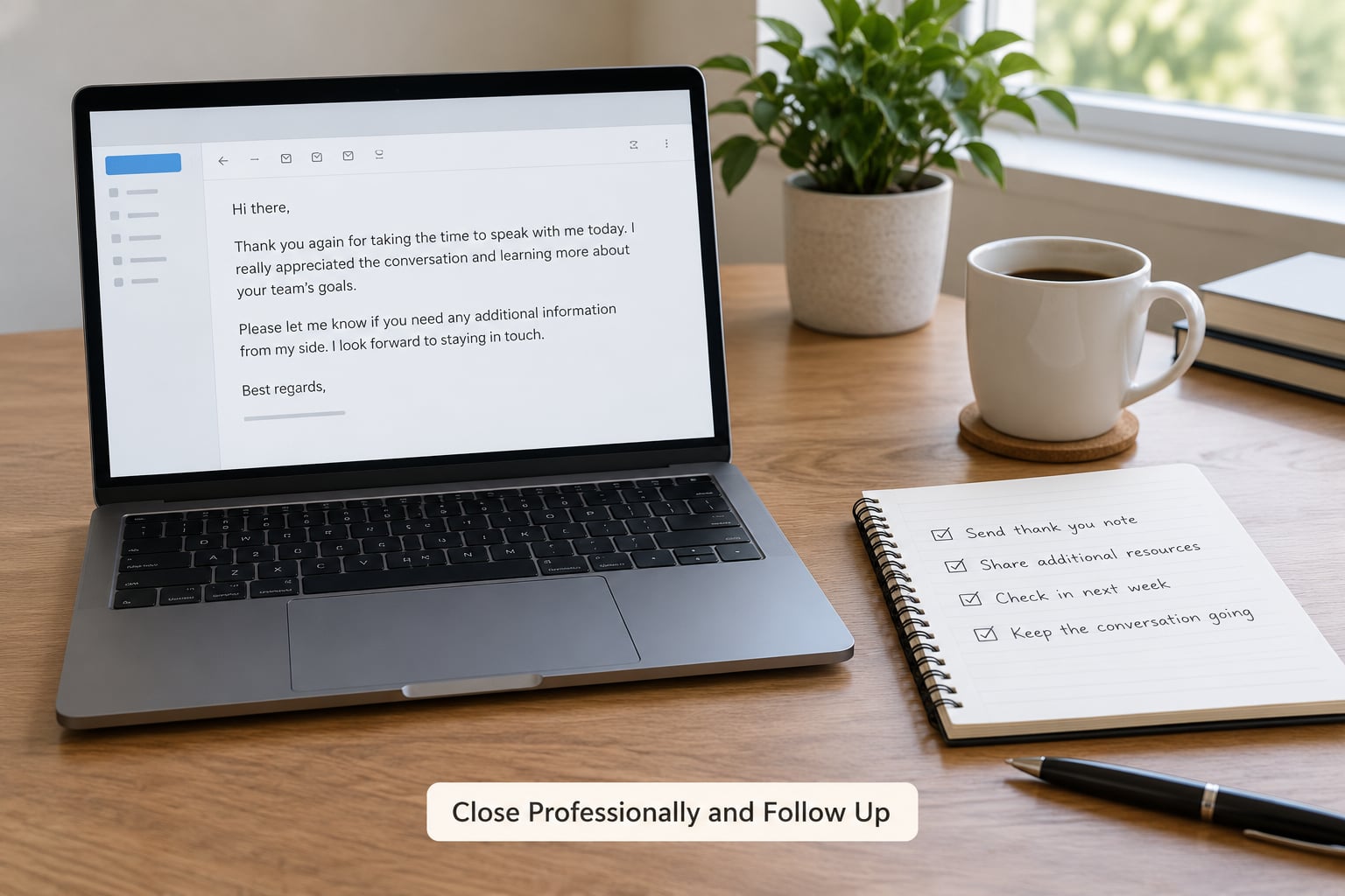 Close Professionally and Follow Up